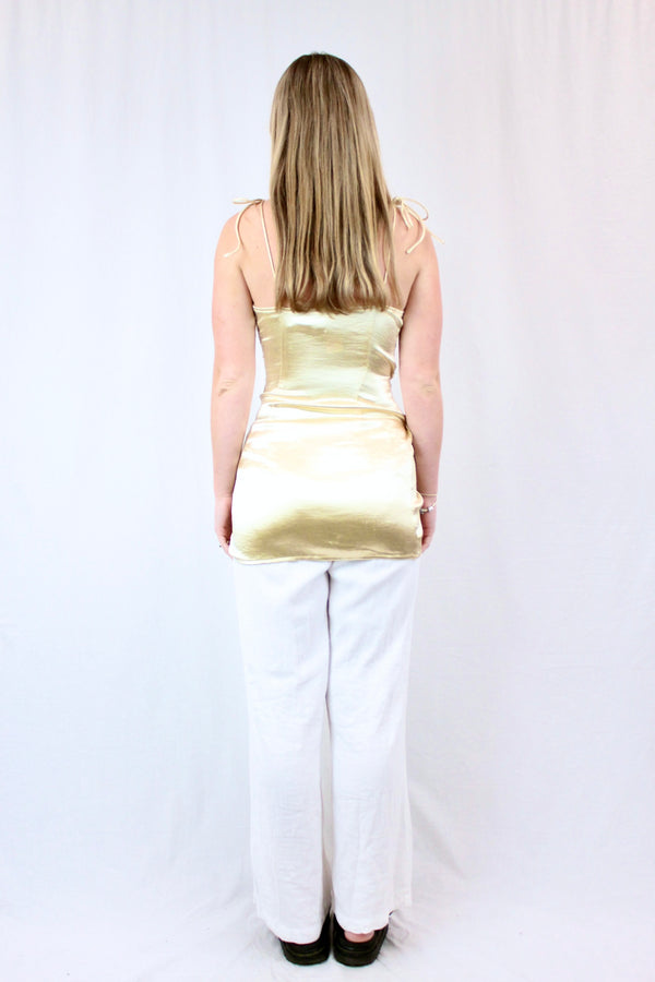 Superdown - Crinkle Satin Wrap Top/Dress