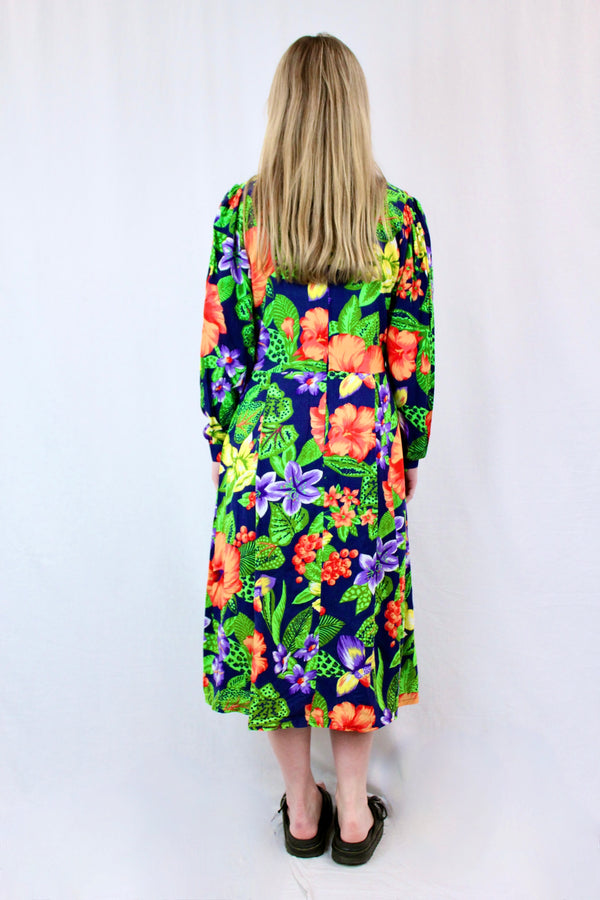 Tropical Longsleeve Dress