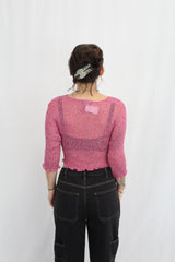 Pink Fine Knit Cardi