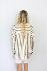 Satin Striped Button-up