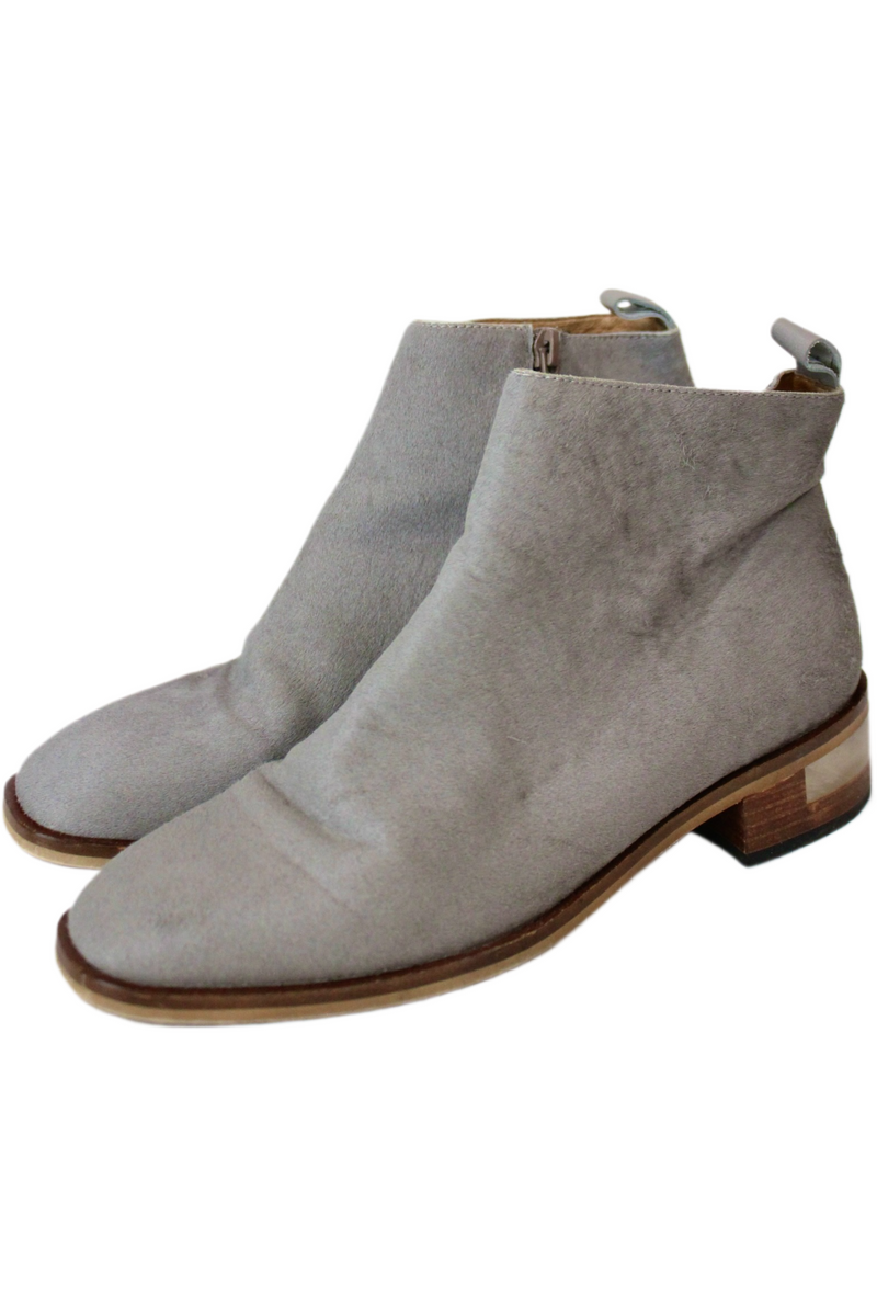 Bresley - Grey Pony Hair Boots