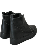 Moochi - Leather Wedge Boots