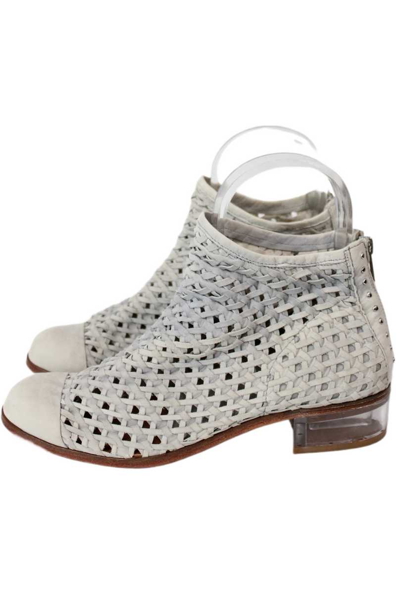 Beau Coops - Woven Leather Ankle Boots