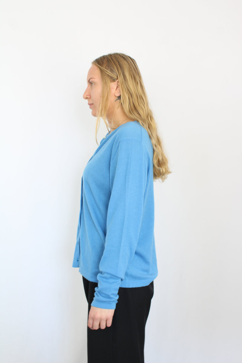 Caroline Sills - Blue Cashmere Cardigan