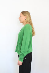 Caroline Sills - Green Cashmere Cardigan