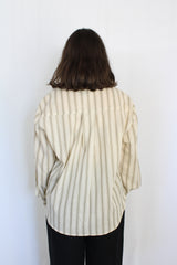Loose Striped Button-Up