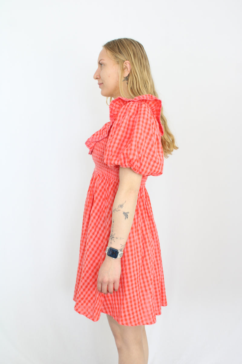 Spell - Gingham Puff Dress