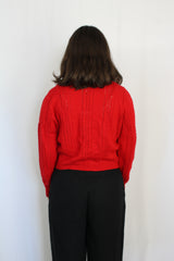 Red Crop Knit