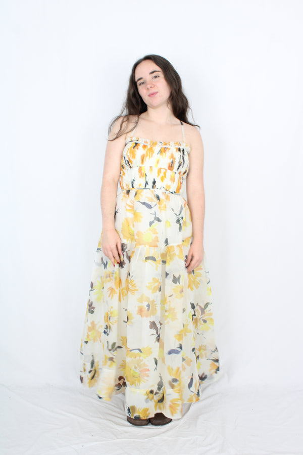 Aje - Botanica Cross Back Midi Dress