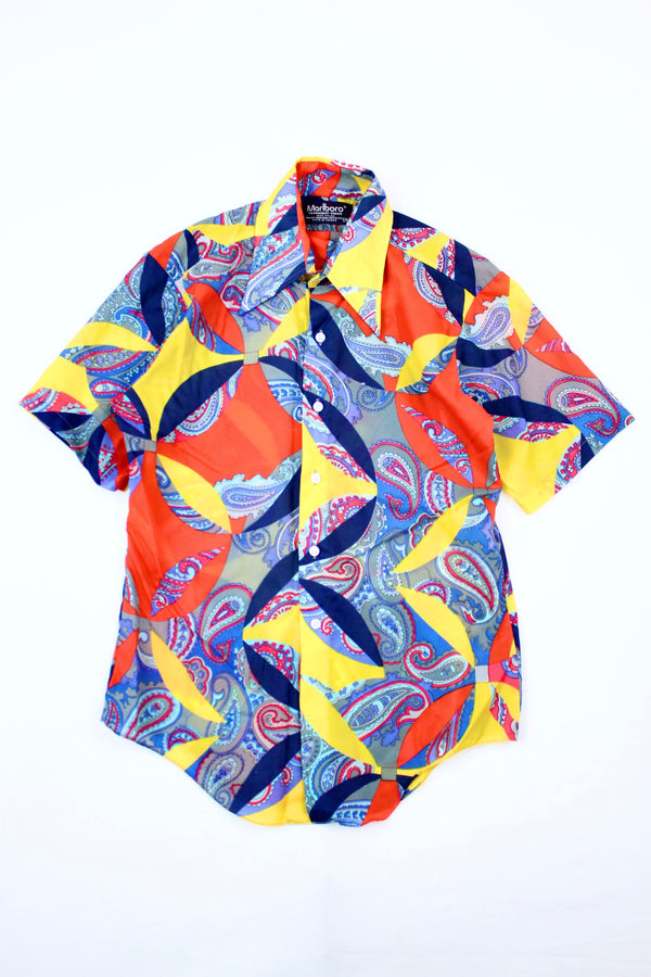 Marlboro - Bright Paisley Print Shirt