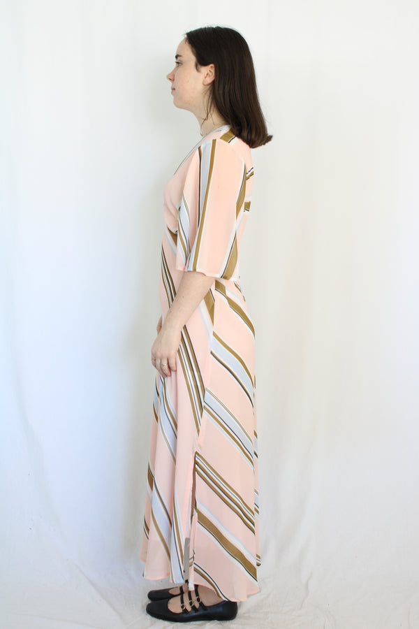 Striped Chiffon Dress