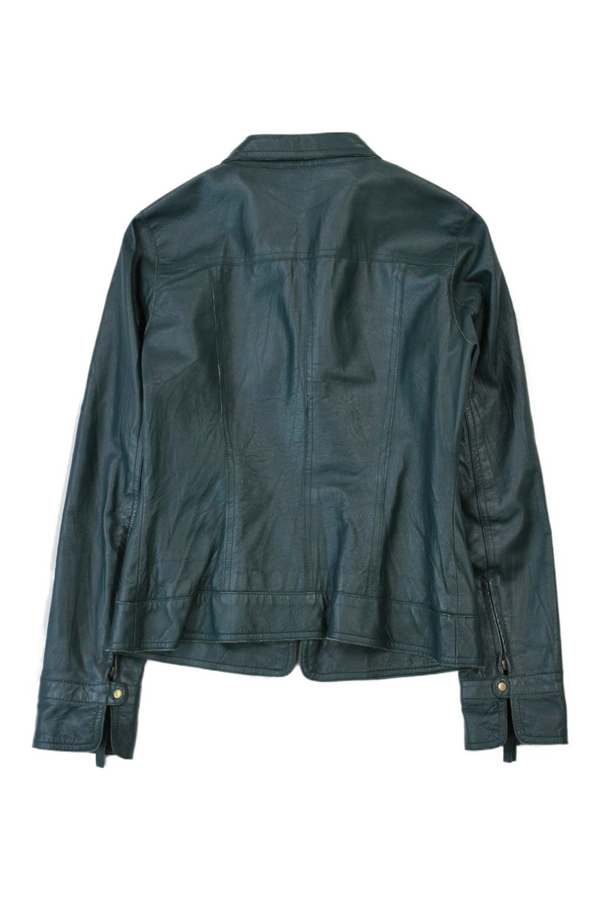 Tornado Mart - Teal Leather Jacket