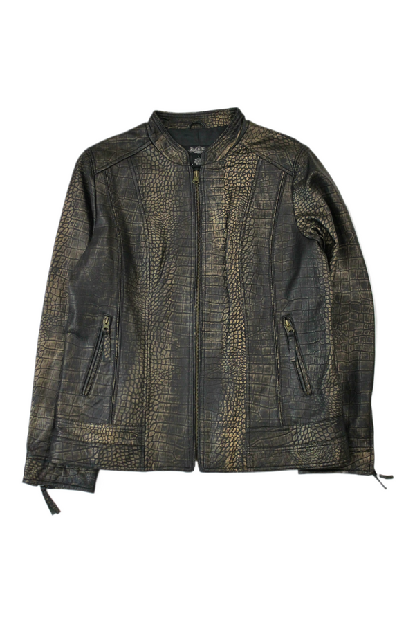 Peck & Peel - Croc Print Leather Jacket