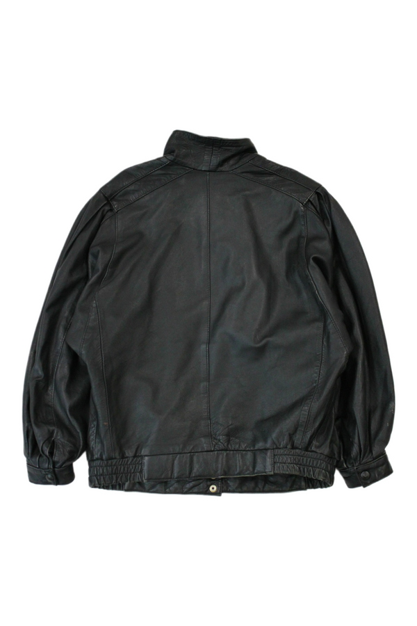 Vintage Leather Bomber Jacket