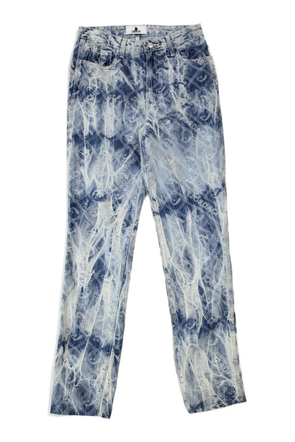 Jordache - Patterned Acid Wash Jeans