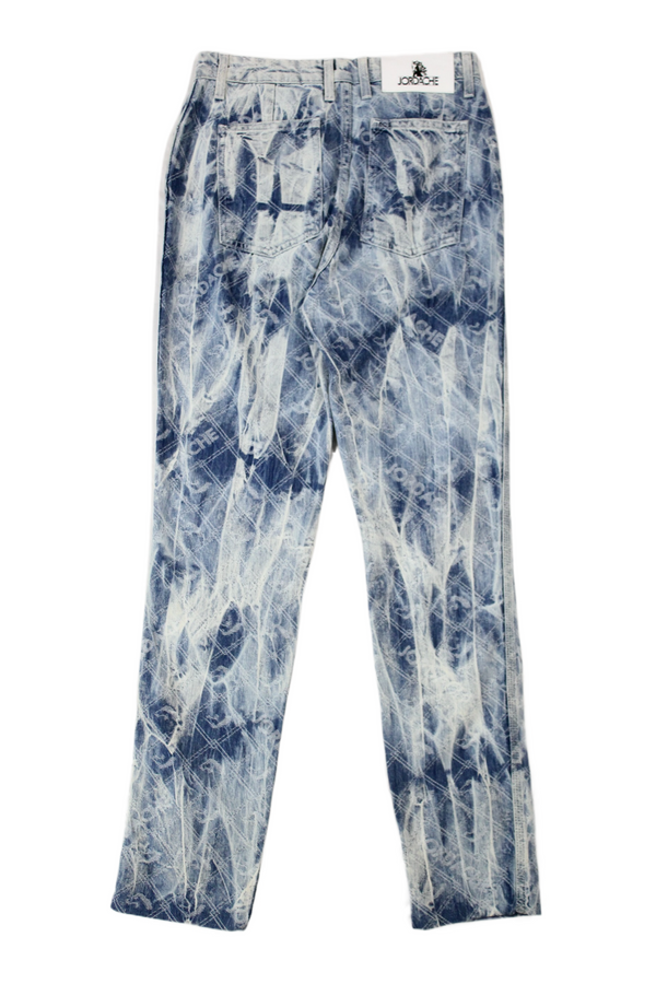 Jordache - Patterned Acid Wash Jeans