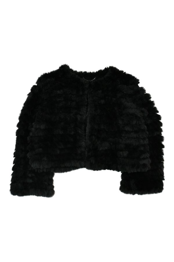 BCBGMAXAZRIA - Faux Fur Cropped Jacket