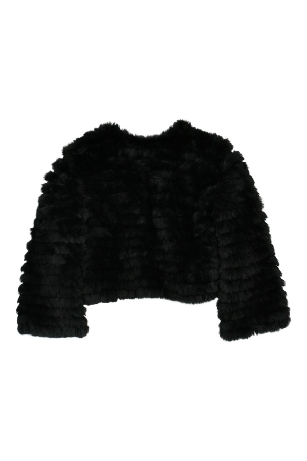 BCBGMAXAZRIA - Faux Fur Cropped Jacket