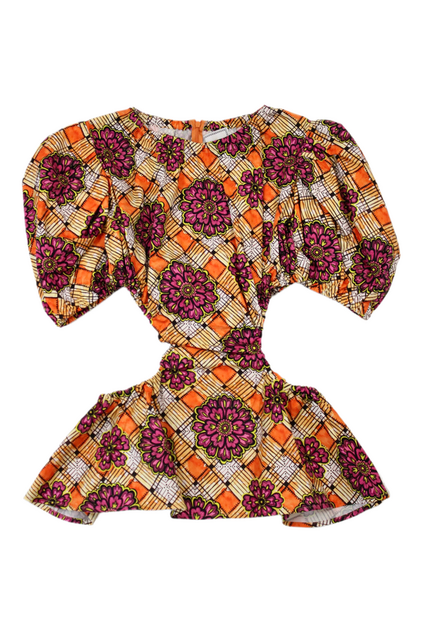 Autumn Adeigbo - Patterned Cut Out Top