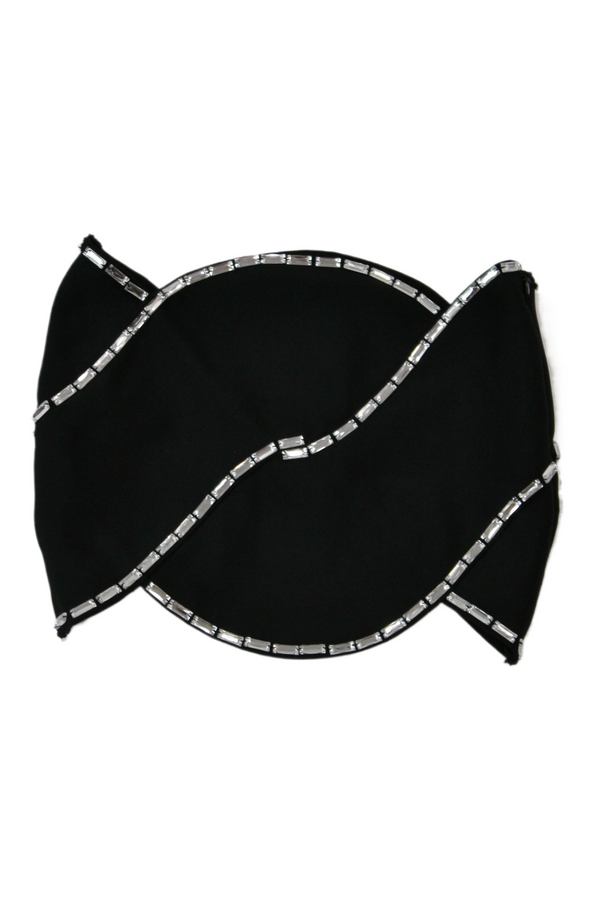 Rhinestone Strapless Top