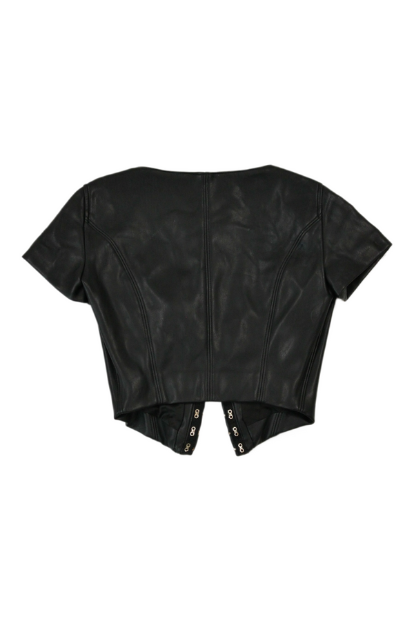 House of CB - Pleather Corset Crop