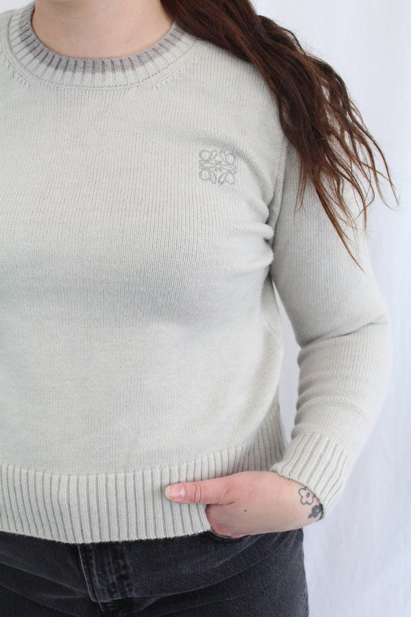Cotton Embroidered Logo Knit