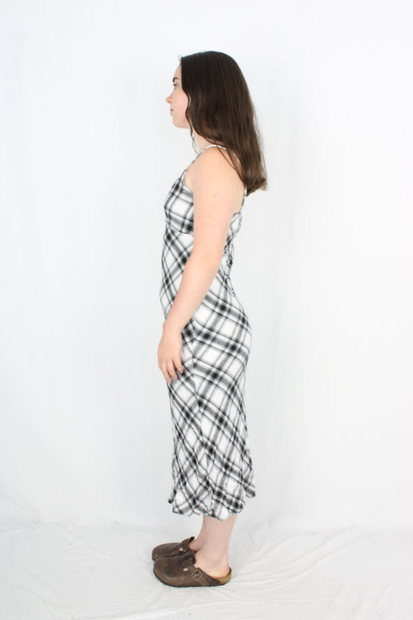 Silent Theory - Plaid Slip Dress