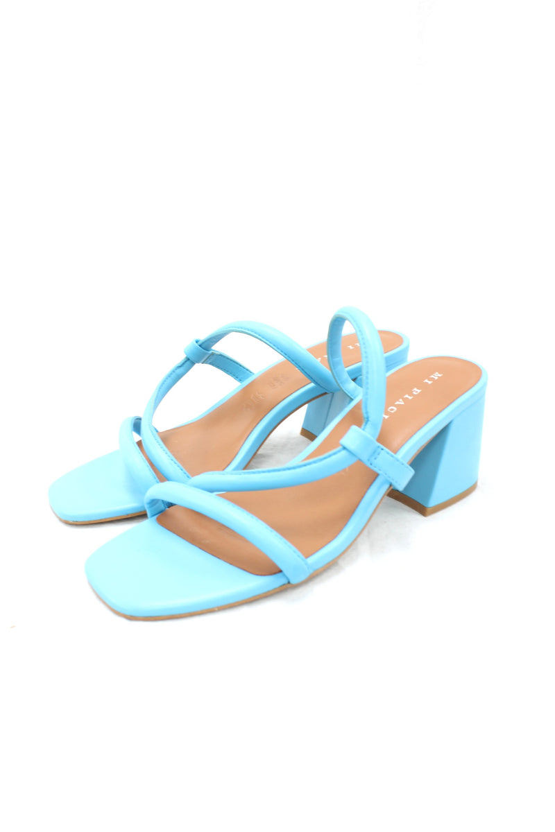 Mi Piaci - Blue Strappy Heels