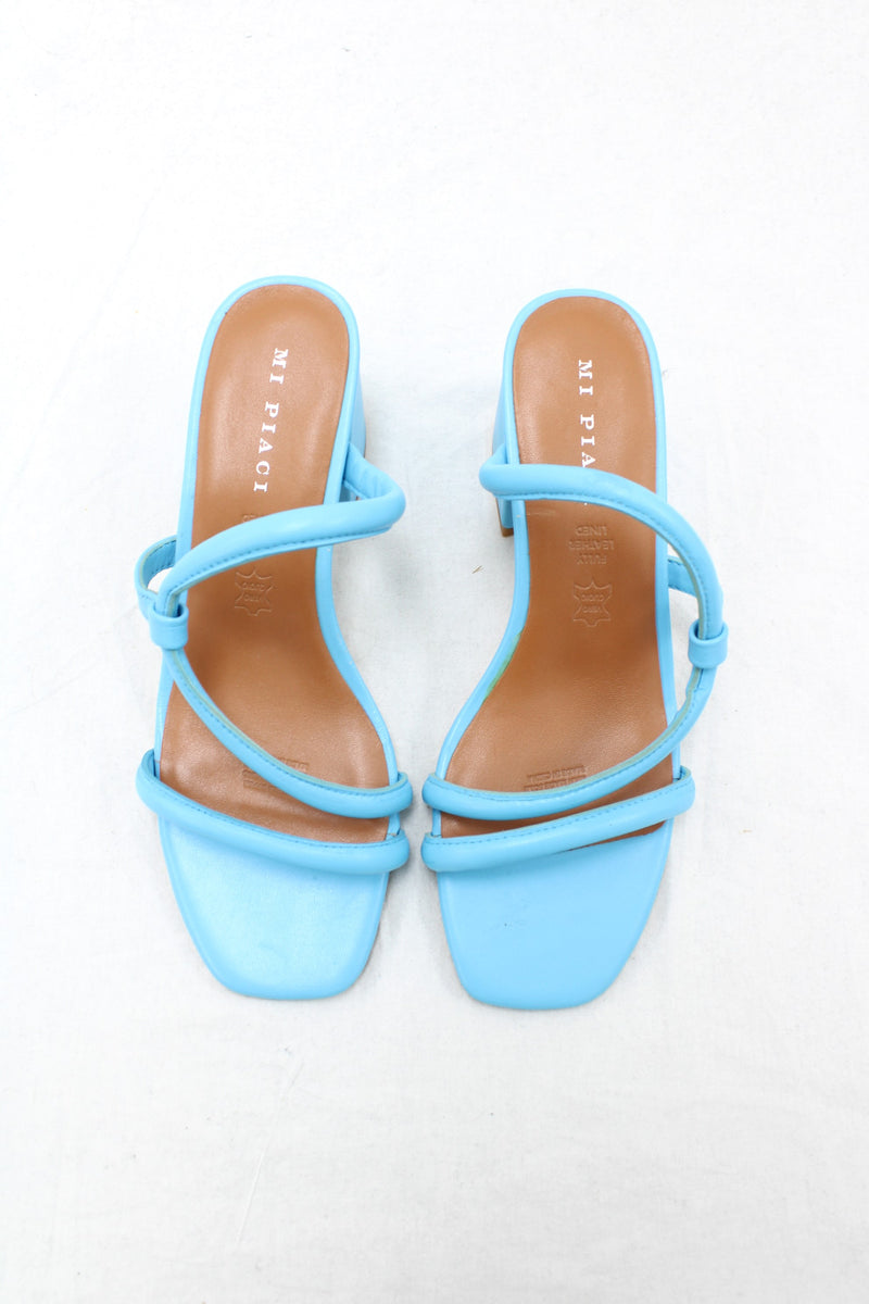 Mi Piaci - Blue Strappy Heels