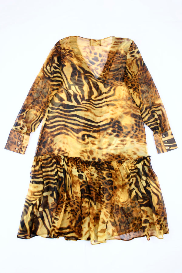 Yvonne Bennetti - Animal Print Shirt Dress