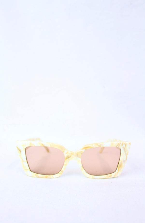 Lu-Goldie - Iridescent Cat Eye Sunglasses