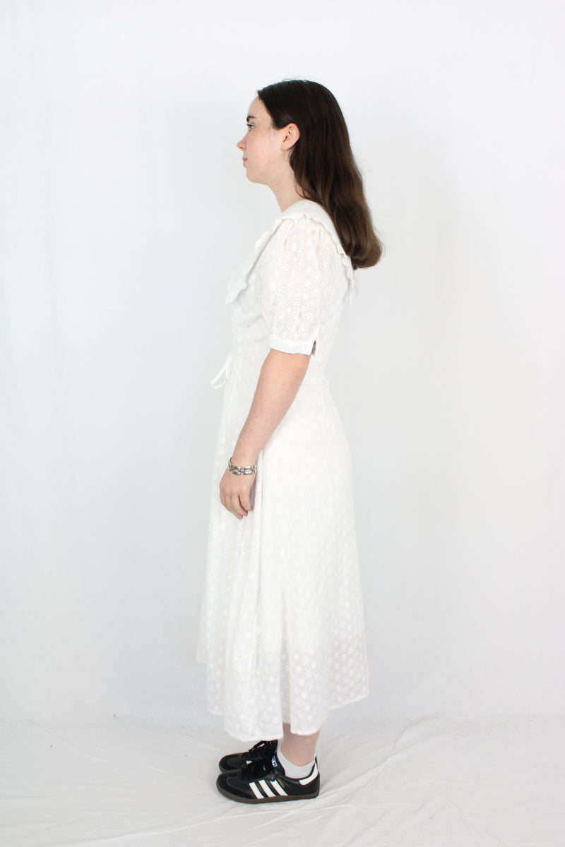 Holy Chic - Broderie Lace Collar Dress