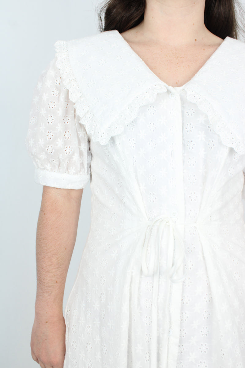 Holy Chic - Broderie Lace Collar Dress