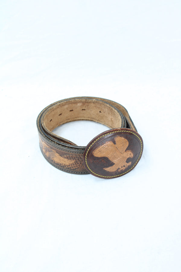 Vintage Leather Eagle Belt