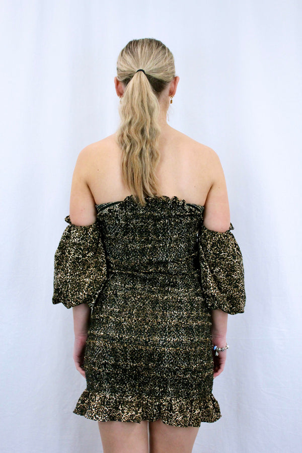 Topshop - Shirred Body Leopard Dress
