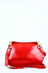 Vintage Red Woven Leather Bag