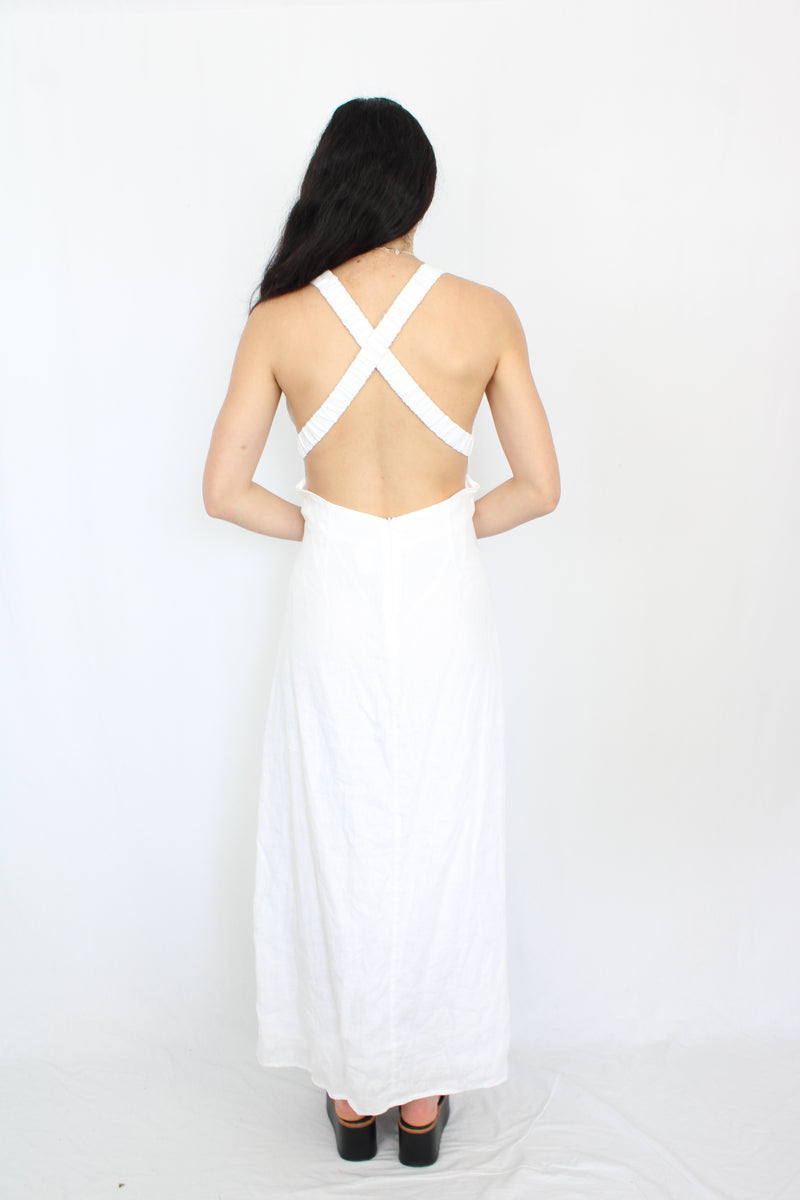 Aere - Linen Backless Dress