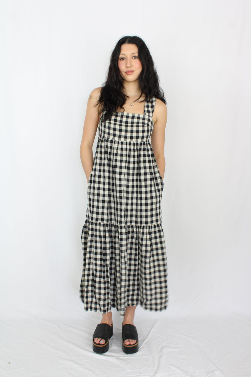 Shona Joy - Linen Gingham Dress