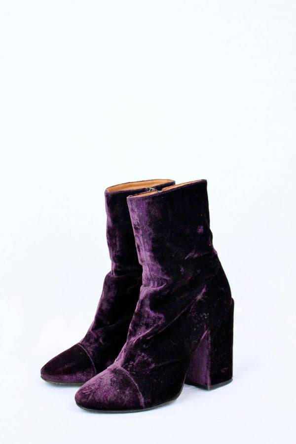 Velvet Ankle Boots