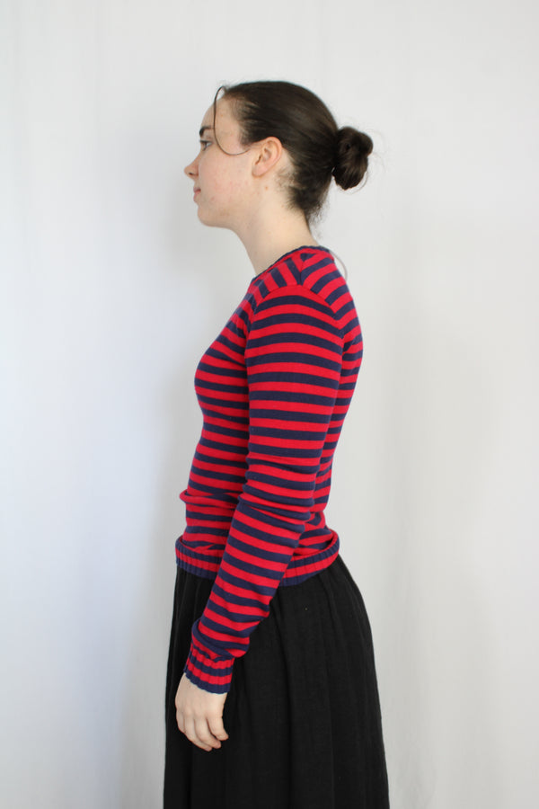 Ruby - Striped Knit Top