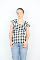 Ruby - Sheer Gingham Top