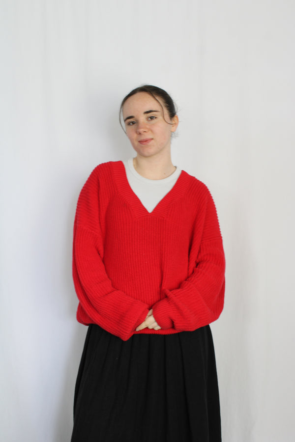 Ruby - Red Knit Jumper