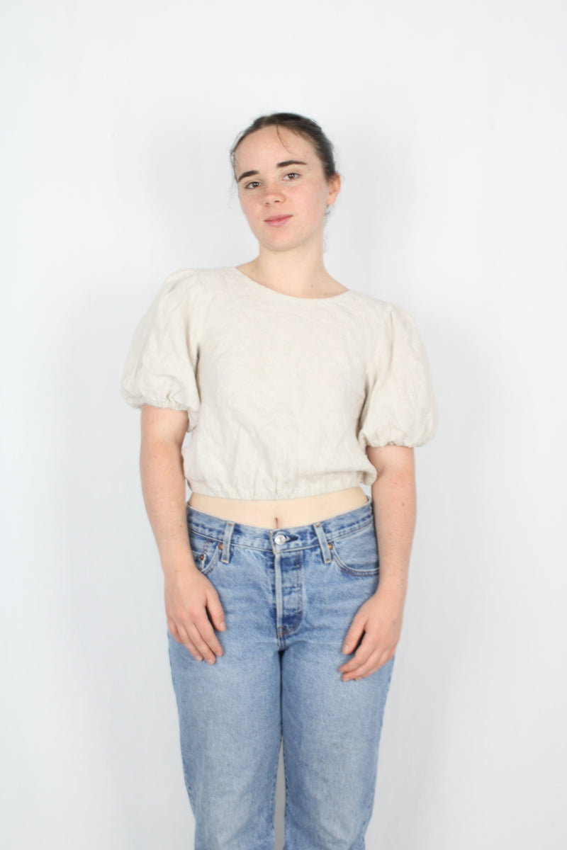 Ruby - Puff Linen Top