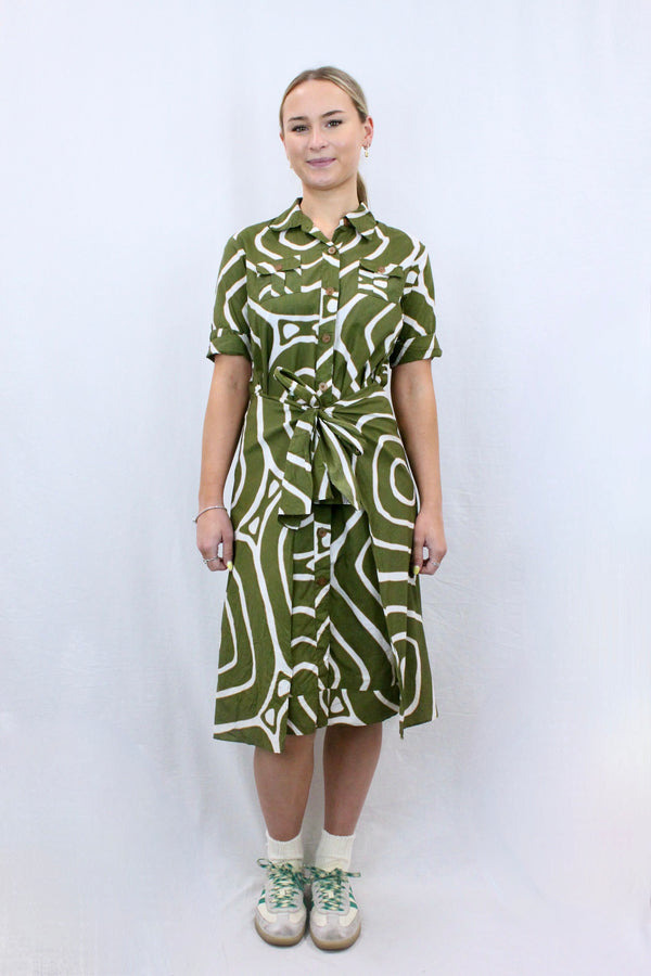 Diane von Furstenberg - Printed Cotton Wrap Tie Dress