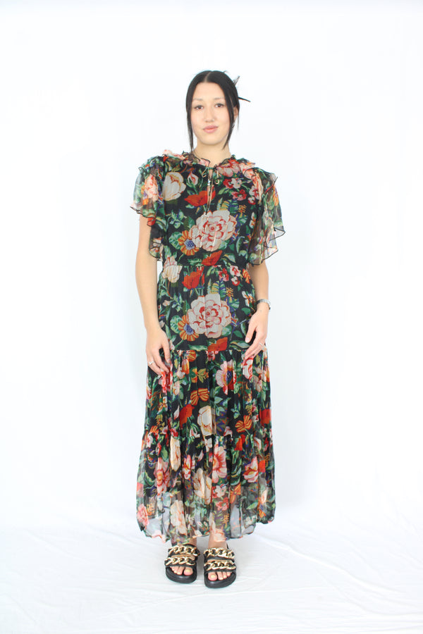 By Rosa - Flutter Floral Dress