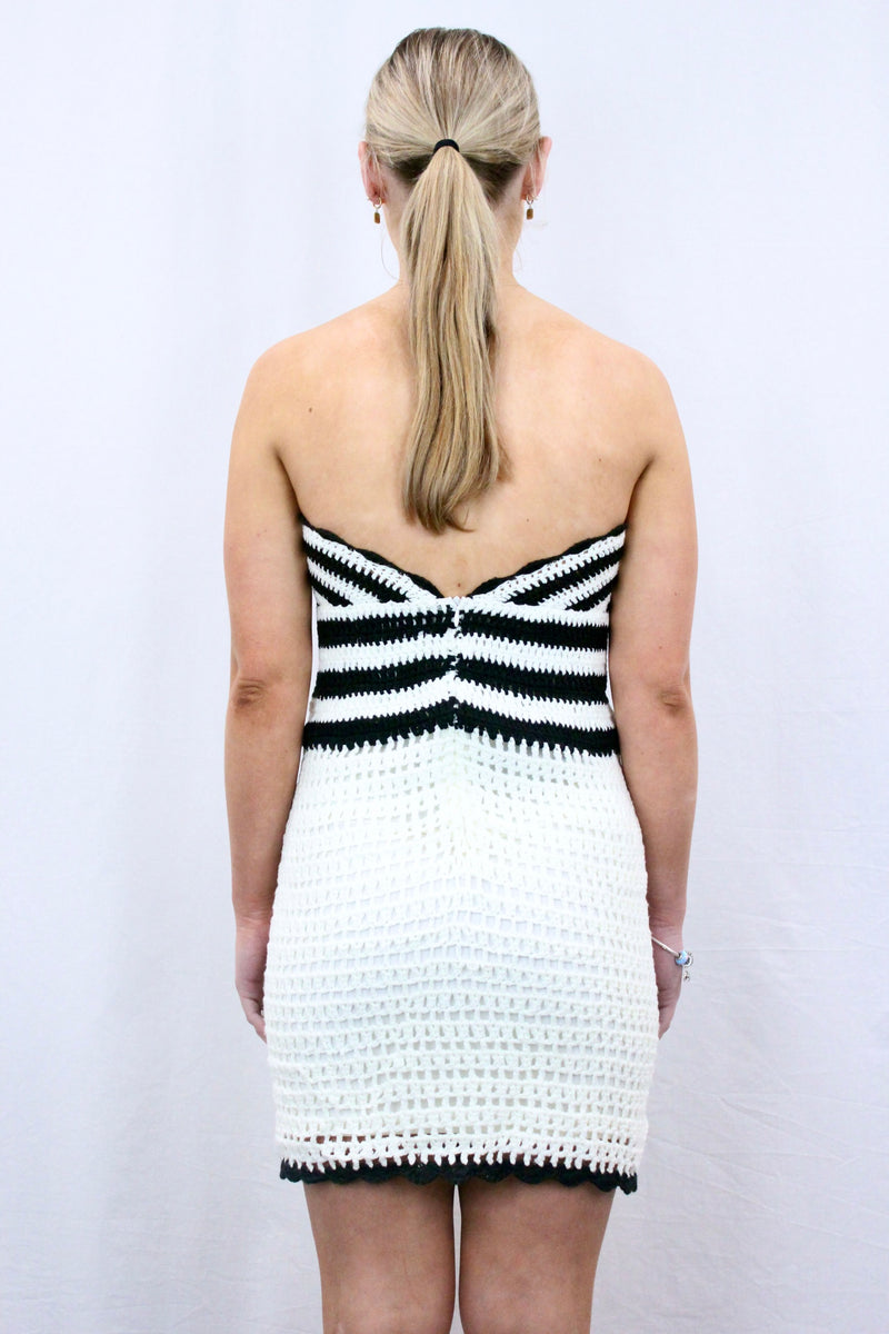 X by NBD - Crocheted Strapless Dress