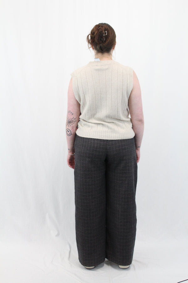 Ruby - Mid Rise Check Pant