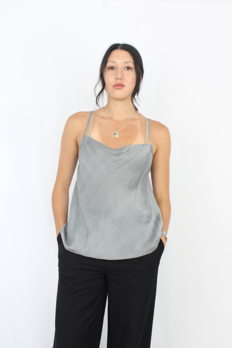 Silk Laundry - Houndstooth Silk Cami