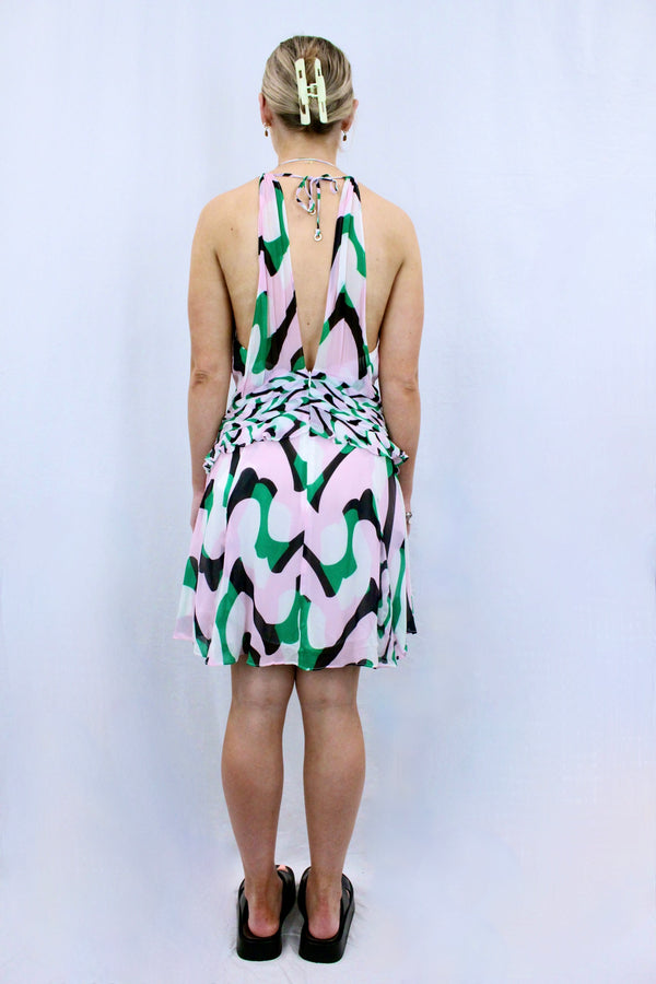 Swirl Print Party Dress