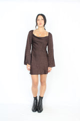 Isalis - Brown Stefan Cowl Dress